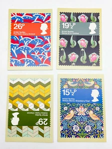 Set of 4 Post Office Picture card series PHQ 61 British Textiles 1982 - Picture 1 of 2
