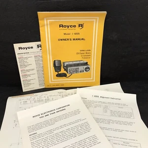 Royce I-655 Owners Manual & Schematic Diagram & Alignment Instruction - Picture 1 of 4