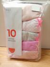 M&S Girl 10pk Pure Cotton Pink & Grey Spot & Plain KNICKERS age 8 - 9 years