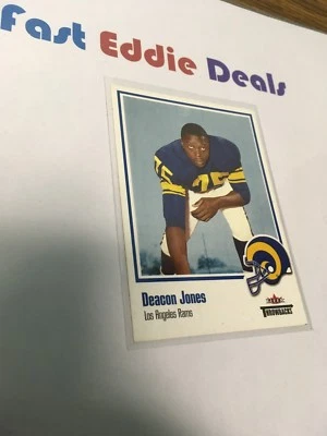 FLEER SKYBOX FOOTBALL 2002 DEACON JONES THROWBACKS CARD 32 RAMS EXCELLENT - Image 1 of 2
