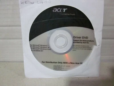 Acer Veriton L6610G Driver DVD, Windows 7, XP, Vista, P/N OV.D09A0.001 - Image 1 of 4