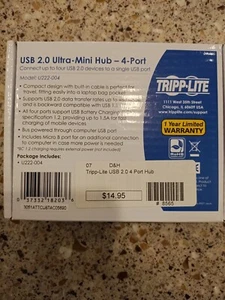 Nuevo concentrador Tripp Lite 4 puertos Ultra Mini USB2.0 - Imagen 1 de 1
