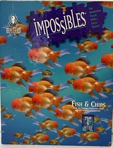 BePuzzled Impossibles Puzzle Fish & Chips Borderless 750+5 Extra Pieces 1994 - Picture 1 of 15