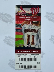2010 Albert Pujols 400 Home Run Full Season Ticket 26.08.10 Cardinals Nationals - Bild 1 von 2