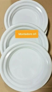 400 PIATTI DESSERT DI PLASTICA PIANI FRUTTA BIANCO ALIMENTI S. RIGIDI MONOUSO + - Foto 1 di 1
