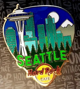 SEATTLE GREETINGS FROM SERIES 2017 GUITAR PICK SPACE NEEDLE Hard Rock Cafe PIN - Picture 1 of 1