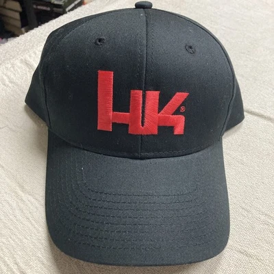 Heckler & Koch HK Black Baseball Cap Hat Embroidered Logo Genuine VP9 416 MP5 P7 - Image 1 of 4
