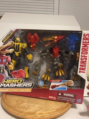 Transformers Hero Mashers Bumblebee and Strafe Action Figure 2-Pack Big 2014 NEW - Image 1 of 4