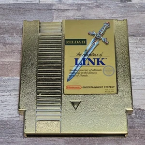 The Legend of Zelda 2 The Adventure of Link Gold (NES) Tested Authentic - Picture 1 of 9