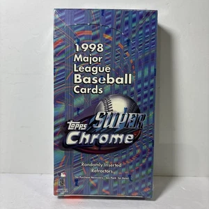 1998 Topps Super Chrome Baseball Box 12 Packs FACTORY SEALED HOBBY BOX - Picture 1 of 6