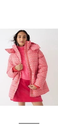 NUEVO SIN ETIQUETAS Abrigo acolchado talla XXL J.Crew en Liberty Toutouayette cierre de cremallera tiene capucha Foto 1 de 4