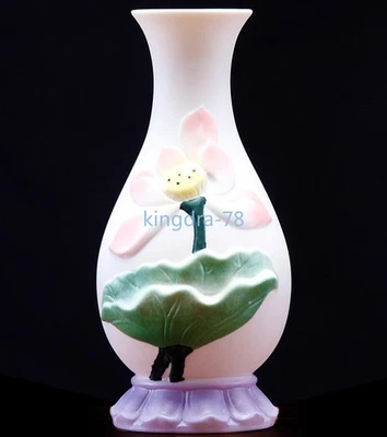 Jarrón de cerámica de Buda de 18 cm ofrendas santuario budista Guanyin florero de loto adorno Foto 1 de 4