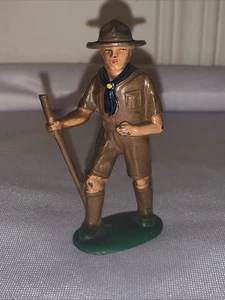 FIGURA BOY SCOUT - c.1940's BARCLAY LEAD BOY SCOUT - Imagen 1 de 8