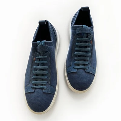 Zapatillas bajas Santoni Daftest tejidas zapatos azules nuevas - EE. UU. 9, Reino Unido 8 Foto 1 de 4