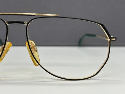 Longines Brille Herren Rund groß L  Pilot Schwarz gold 80er Vintage Germany 0184 - Bild 1 von 4