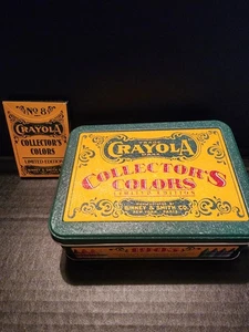 1991 Crayola Collector's Colors Limited Eidition Tin and Crayola 8 Ct Crayons - Picture 1 of 9