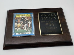 Walter Payton NFL 1000 Yards Club Plakette Chicago Bears HOF 1993 Display Football - Bild 1 von 17