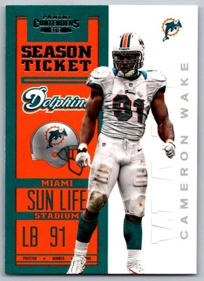 2012 Panini Contenders Cameron Wake Miami Dolphins #51 - Image 1 of 2