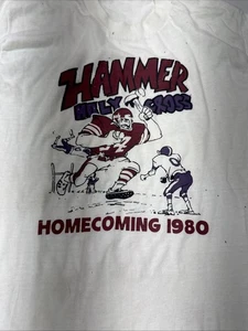 Camiseta universitaria vintage fútbol Holy Cross, Arizona Texas regreso a casa 1980 - Imagen 1 de 6