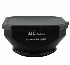 JJC 46mm Screw-in DV Camcorder Square Lens Hood With Cap and Strap Lh-dv46b