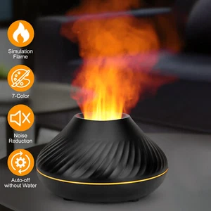 Aroma Humidifier Essential Oil Diffuser 3D Volcano Flame Mist Air For Home Decor - Picture 1 of 7