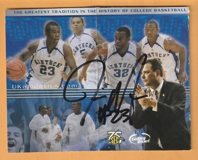 Jodie Meeks Kentucky Wildcats AUTO Signed 2007-08 Schedule Card Norcross Georgia - Image 1 of 2