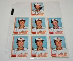 1982 Topps Baseball Cards (7) JIM PALMER including (1) HAND SIGNED AUTOGRAPH - Bild 1 von 1
