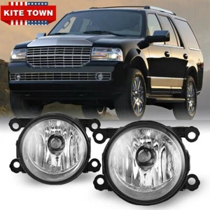 New Pair Clear Lens Bumper Fog Light Lamp RH LH For Lincoln Navigator 2007-2015 - Picture 1 of 7