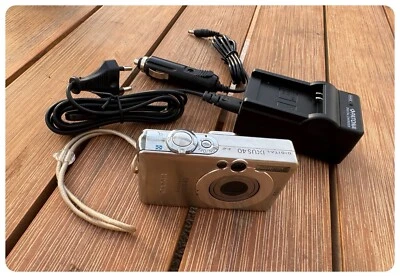 Canon DIGITAL IXUS 40 Digitalkamera Kamera Silber - Bild 1 von 4