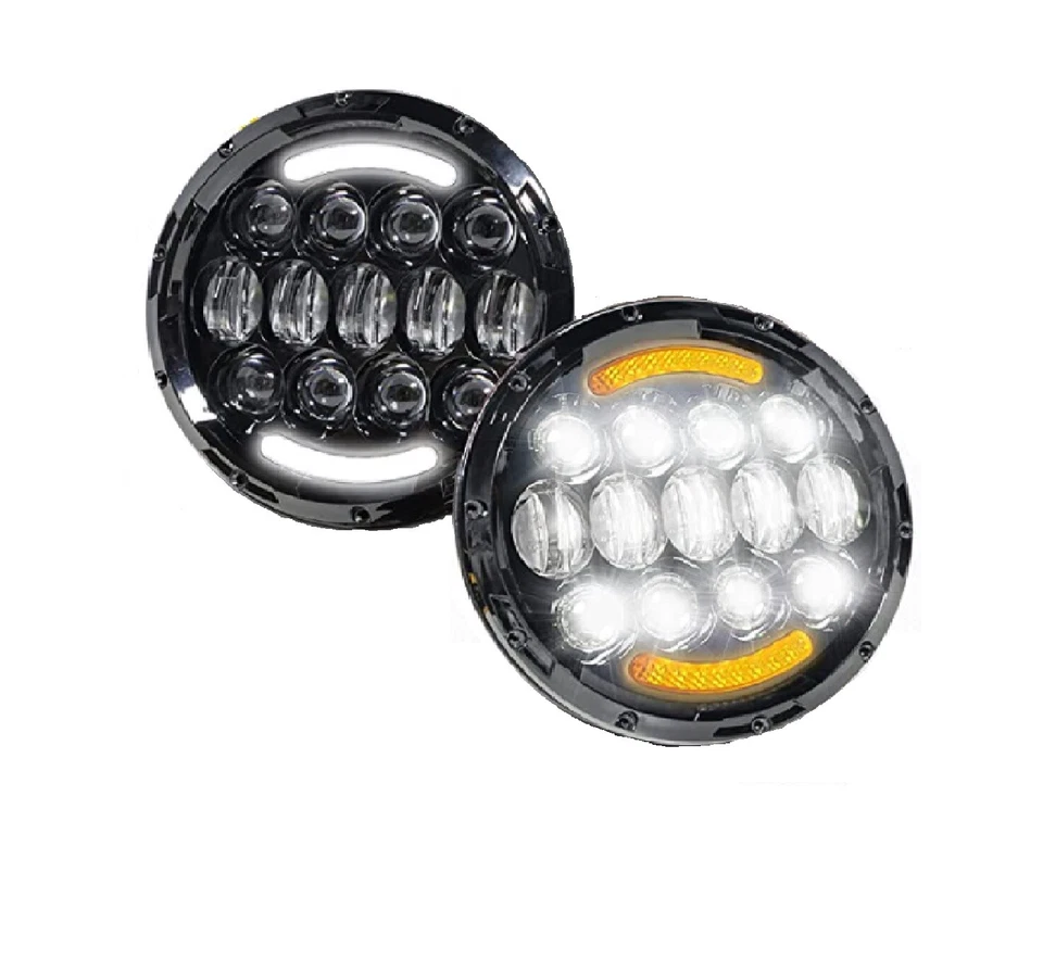 Faro LED 2 piezas 7" 90W con DRL blanco Jeep Wrangler 96-18 JK 2 PUERTAS 4 PUERTAS Foto 1 de 2