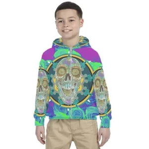 Kids Hoodie Maniac Flower Design Hoodie Unisex For Children - Picture 1 of 4