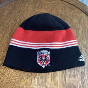 DC United Beanie Hat MLS Adidas Red Black White Winter Cap Youth Kids OSFM - Picture 1 of 13