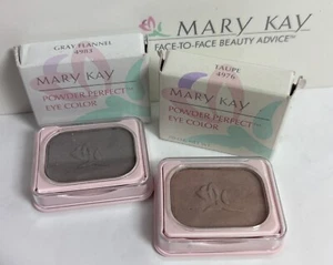Vtg Mary Kay New Old Stock Powder Perfect Eye Color lot TAUPE Gray FLANNEL - Picture 1 of 1