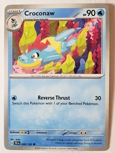 Croconaw 040/162 NM - B1G1F - Temporal Forces Pokemon Card - Jerky Art - Picture 1 of 2