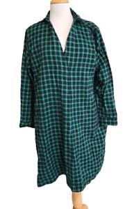 Women's size XXL (18-20) green & black flannelette dress by Blackberry Beach