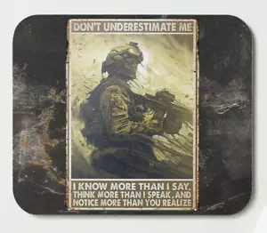 DON'T UNDERIMATE ME MILITÄR MOUSEPAD MAUSPAD 9" X 7" - Bild 1 von 6