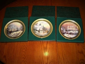 Thomas Kinkade First 3 Christmas Sammelteller verpackt mit Zertifikaten! - Bild 1 von 6