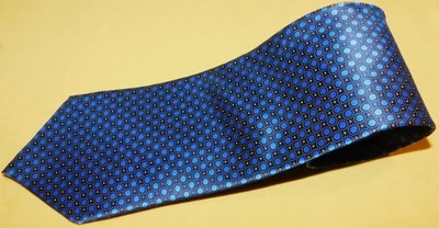 CORBATA ESTILO FLORENCIA HECHA EN ITALIA AZUL/AZUL CLARO/AMARILLO PUNTOS - CORBATAS DE DISEÑO. Foto 1 de 3