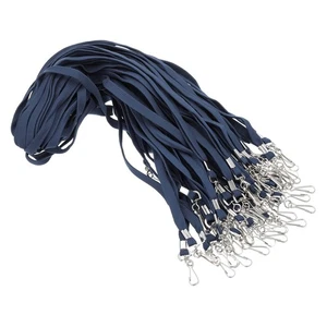 100pcs 47cm Lanyards Bulk Teacher Durable Personalized with Clip Navy Blue - Photo 1 sur 6