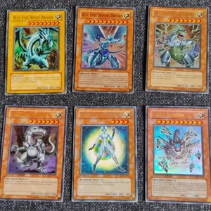 Yugioh Card Light Lot Of 6 Rare Blue Eyes White Dragon Shining Super Conductor - Picture 1 of 15