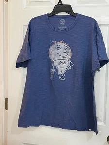’47 Brand New York Mets Mr. Met Logo T-Shirt Blau Herren XL MLB Vintage Distresse - Bild 1 von 7