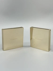 LOT OF 2 CLARINS PARIS - BRONZING DUO - MINERAL POWDER COMPACT 02 MEDIUM (0.1oz) - Picture 1 of 10
