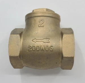 2 inch Brass Swing Check Valve Threaded Lead Free - Picture 1 of 4