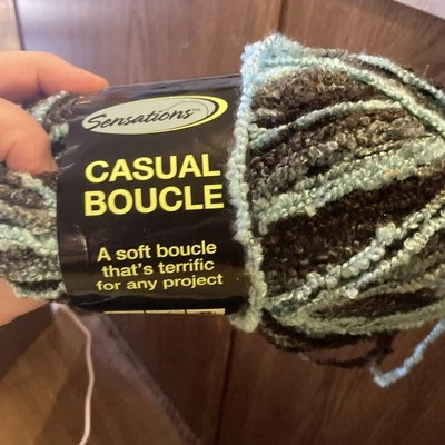 Sensations Casual Bounce Aqua-brwn  Skeen Of Yarn - Image 1 of 3