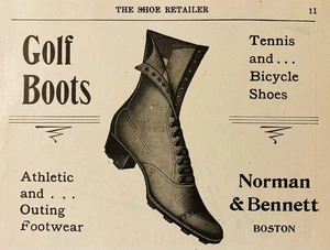 1900 n. Chr.(N22)~NORMAN & BENNETT CO. BOSTON. GOLFSCHUHE & TENNISSCHUHE - Bild 1 von 1