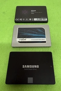 Lot of 3 MISC SSDs SAMSUNG 850 EVO 500GB, Crucial MX500, SP S60 512GB - Picture 1 of 2
