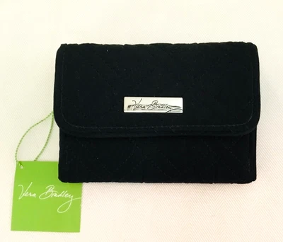 Vera Bradley ~ "Classic Black" ~ Riley Compact Wallet ~ NWT - Image 1 of 4