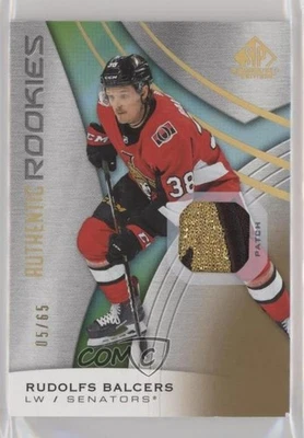 2019 SP Game Used Gold Spectrum Premium Materials /65 Rudolfs Balcers Rookie RC - Image 1 of 2