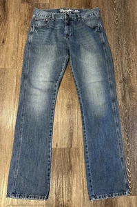 Pantalones de mezclilla Wrangler retro ajustados rectos azules para hombre 32x36 Western Cowboy Rodeo - Imagen 1 de 16