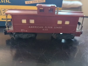 American Flyer Lines Caboose Train Illuminated# 930 W/Orig Box - Picture 1 of 7